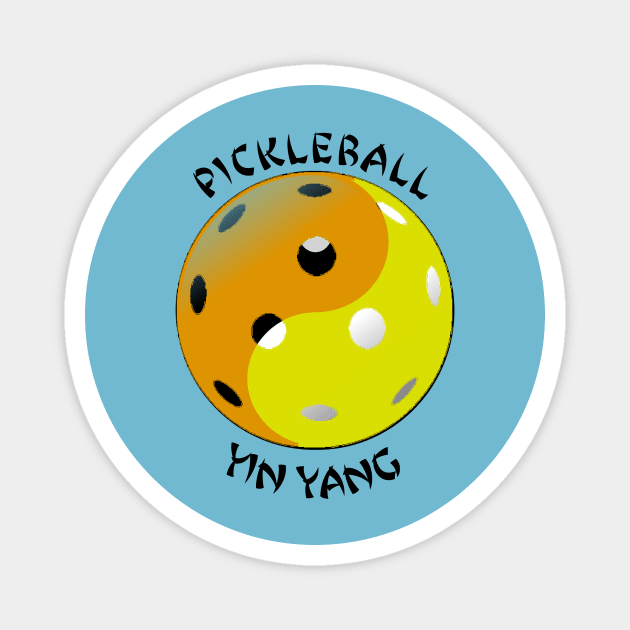Pickleball Yin-Yang Magnet by numpdog